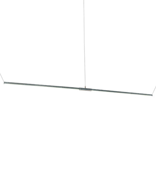 Meyda Lighting Trax 144" LED Extreme Chrome Island Pendant Light With White Statuario Idalight Shade