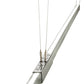 Meyda Lighting Trax 144" LED Extreme Chrome Island Pendant Light With White Statuario Idalight Shade