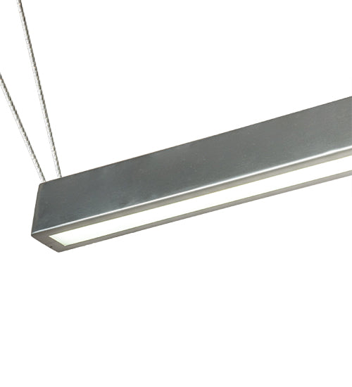 Meyda Lighting Trax 144" LED Extreme Chrome Island Pendant Light With White Statuario Idalight Shade