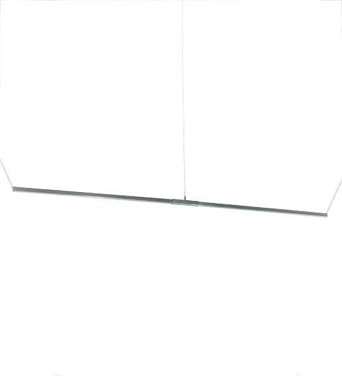Meyda Lighting Trax 144" LED Extreme Chrome Island Pendant Light With White Statuario Idalight Shade