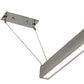 Meyda Lighting Trax 148" LED Extreme Chrome Powdercoat Island Pendant Light With White Statuario Idalight Shade