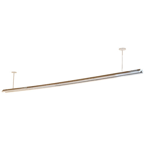 Meyda Lighting Trax 157" Polished Chrome & White Island Pendant Light With White Statuario Idalight Shade