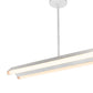 Meyda Lighting Trax 157" Polished Chrome & White Island Pendant Light With White Statuario Idalight Shade