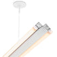 Meyda Lighting Trax 157" Polished Chrome & White Island Pendant Light With White Statuario Idalight Shade