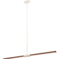 Meyda Lighting Trax 72" LED White & Faux Maplewood Island Pendant Light With White Statuario Idalight Shade