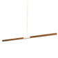 Meyda Lighting Trax 72" LED White & Faux Maplewood Island Pendant Light With White Statuario Idalight Shade