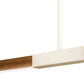 Meyda Lighting Trax 72" LED White & Faux Maplewood Island Pendant Light With White Statuario Idalight Shade