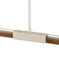 Meyda Lighting Trax 72" LED White & Faux Maplewood Island Pendant Light With White Statuario Idalight Shade