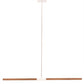Meyda Lighting Trax 72" LED White & Faux Maplewood Island Pendant Light With White Statuario Idalight Shade