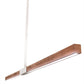 Meyda Lighting Trax 72" LED White & Faux Maplewood Island Pendant Light With White Statuario Idalight Shade