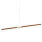 Meyda Lighting Trax 72" LED White & Faux Maplewood Island Pendant Light With White Statuario Idalight Shade