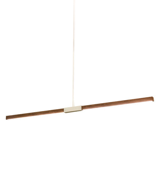 Meyda Lighting Trax 72" LED White & Faux Maplewood Island Pendant Light With White Statuario Idalight Shade