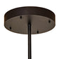 Meyda Lighting Trax 94" 5-Light LED Solar Black Cascading Pendant Light With White Statuario Idalight Shade