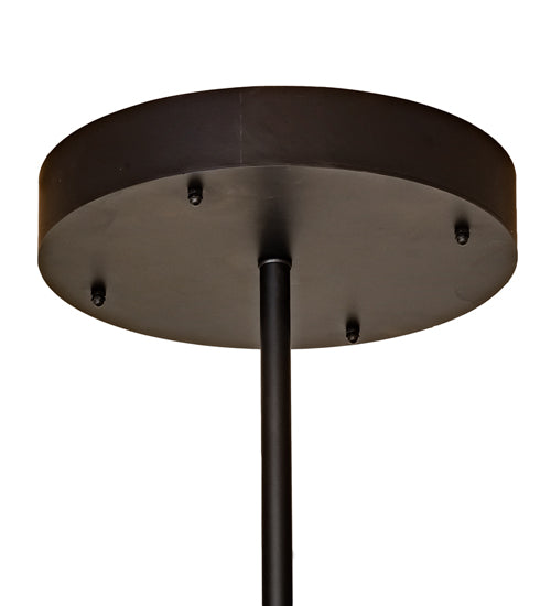 Meyda Lighting Trax 94" 5-Light LED Solar Black Cascading Pendant Light With White Statuario Idalight Shade