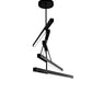 Meyda Lighting Trax 94" 5-Light LED Solar Black Cascading Pendant Light With White Statuario Idalight Shade