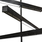 Meyda Lighting Trax 94" 5-Light LED Solar Black Cascading Pendant Light With White Statuario Idalight Shade