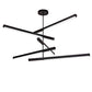 Meyda Lighting Trax 94" 5-Light LED Solar Black Cascading Pendant Light With White Statuario Idalight Shade