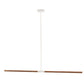 Meyda Lighting Trax 96" LED White & Faux Maplewood Island Pendant Light With White Statuario Idalight Shade