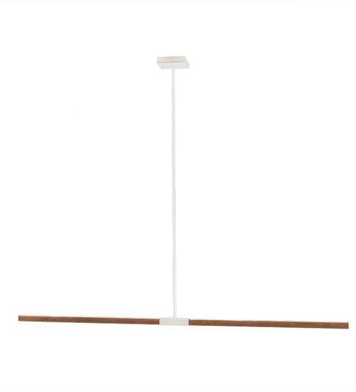 Meyda Lighting Trax 96" LED White & Faux Maplewood Island Pendant Light With White Statuario Idalight Shade
