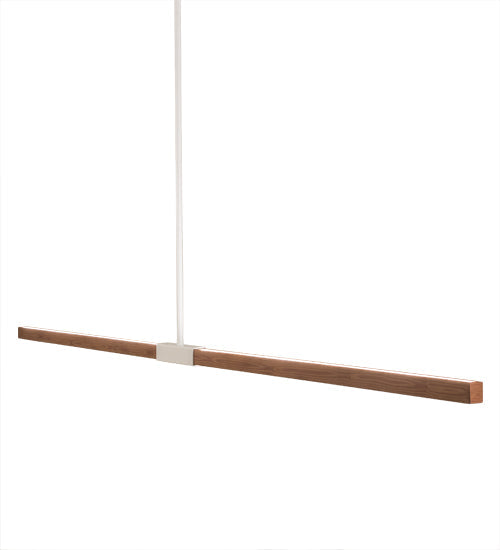 Meyda Lighting Trax 96" LED White & Faux Maplewood Island Pendant Light With White Statuario Idalight Shade