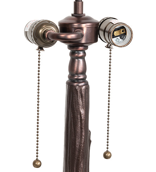 Meyda Lighting Tree 24" 2-Light Mahogany Bronze Table Lamp Base