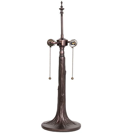 Meyda Lighting Tree 24" 2-Light Mahogany Bronze Table Lamp Base