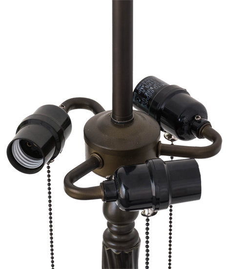 Meyda Lighting Tree 27" 3-Light Mahogany Bronze Table Lamp Base