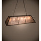 Meyda Lighting Tri-Panel 48" 6-Light Antique Copper Island Pendant Light With Silver Mica Shade Glass