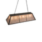 Meyda Lighting Tri-Panel 48" 6-Light Oil Rubbed Bronze Island Pendant Light With Silver Mica Shade Glass