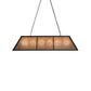 Meyda Lighting Tri-Panel 48" 6-Light Oil Rubbed Bronze Island Pendant Light With Silver Mica Shade Glass