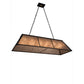 Meyda Lighting Tri-Panel 48" 6-Light Oil Rubbed Bronze Island Pendant Light With Silver Mica Shade Glass