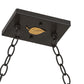 Meyda Lighting Tri-Panel 48" 6-Light Oil Rubbed Bronze Island Pendant Light With Silver Mica Shade Glass