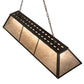 Meyda Lighting Tri-Panel 60" 9-Light Oil Rubbed Bronze Island Pendant Light With Silver Mica Shade Glass