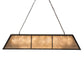 Meyda Lighting Tri-Panel 60" 9-Light Oil Rubbed Bronze Island Pendant Light With Silver Mica Shade Glass