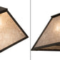 Meyda Lighting Tri-Panel 60" 9-Light Oil Rubbed Bronze Island Pendant Light With Silver Mica Shade Glass