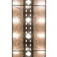 Meyda Lighting Tri-Panel 70" 6-Light Timeless Bronze Island Pendant Light With Silver Mica Shade Glass