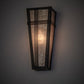 Meyda Lighting Triangulator 5" Oil Rubbed Bronze Wall Sconce With Silver Mica Shade Glass