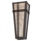 Meyda Lighting Triangulator 5" Oil Rubbed Bronze Wall Sconce With Silver Mica Shade Glass