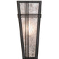 Meyda Lighting Triangulator 5" Oil Rubbed Bronze Wall Sconce With Silver Mica Shade Glass