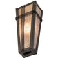 Meyda Lighting Triangulator 5" Oil Rubbed Bronze Wall Sconce With Silver Mica Shade Glass