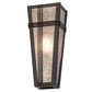 Meyda Lighting Triangulator 5" Oil Rubbed Bronze Wall Sconce With Silver Mica Shade Glass