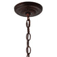 Meyda Lighting Trillium & Violet 20" 3-Light Mahogany Bronze Pendant Light With Multi-Colored Shade Glass