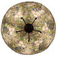 Meyda Lighting Trillium & Violet 20" 4-Light Mahogany Bronze Pendant Light With Multi-Colored Shade Glass