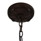 Meyda Lighting Trillium & Violet 20" 4-Light Mahogany Bronze Pendant Light With Multi-Colored Shade Glass