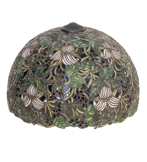 Meyda Lighting Trillium & Violet 20" Multi-Colored Shade Glass
