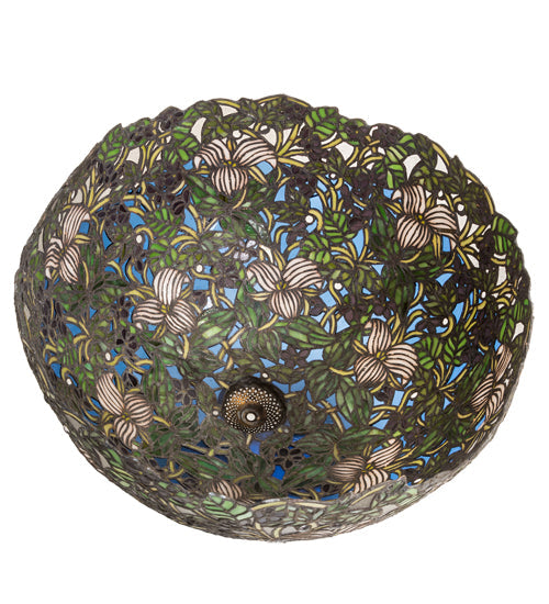 Meyda Lighting Trillium & Violet 20" Multi-Colored Shade Glass