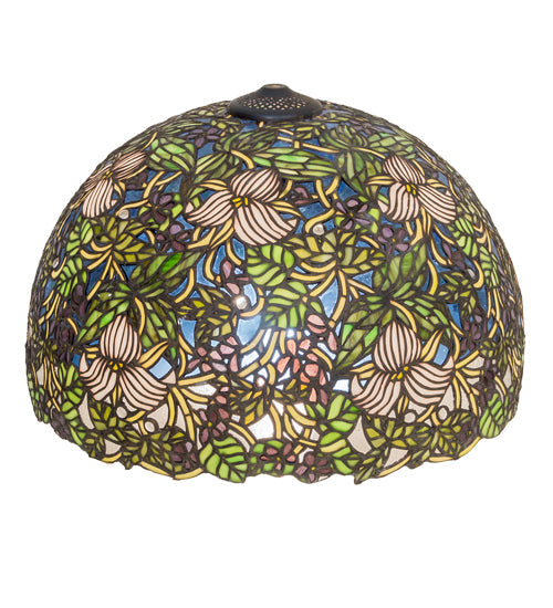 Meyda Lighting Trillium & Violet 20" Multi-Colored Shade Glass