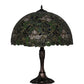 Meyda Lighting Trillium & Violet 26" 3-Light Mahogany Bronze Table Lamp With Multi-Colored Shade Glass