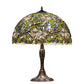Meyda Lighting Trillium & Violet 26" 3-Light Mahogany Bronze Table Lamp With Multi-Colored Shade Glass