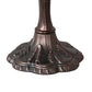 Meyda Lighting Trillium & Violet 26" 3-Light Mahogany Bronze Table Lamp With Multi-Colored Shade Glass